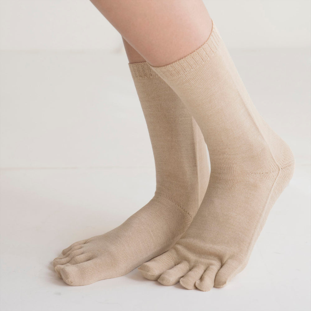 《New product》3D Toe Socks Regular Length 100% Yasan Wild Silk (For one layer wearing)