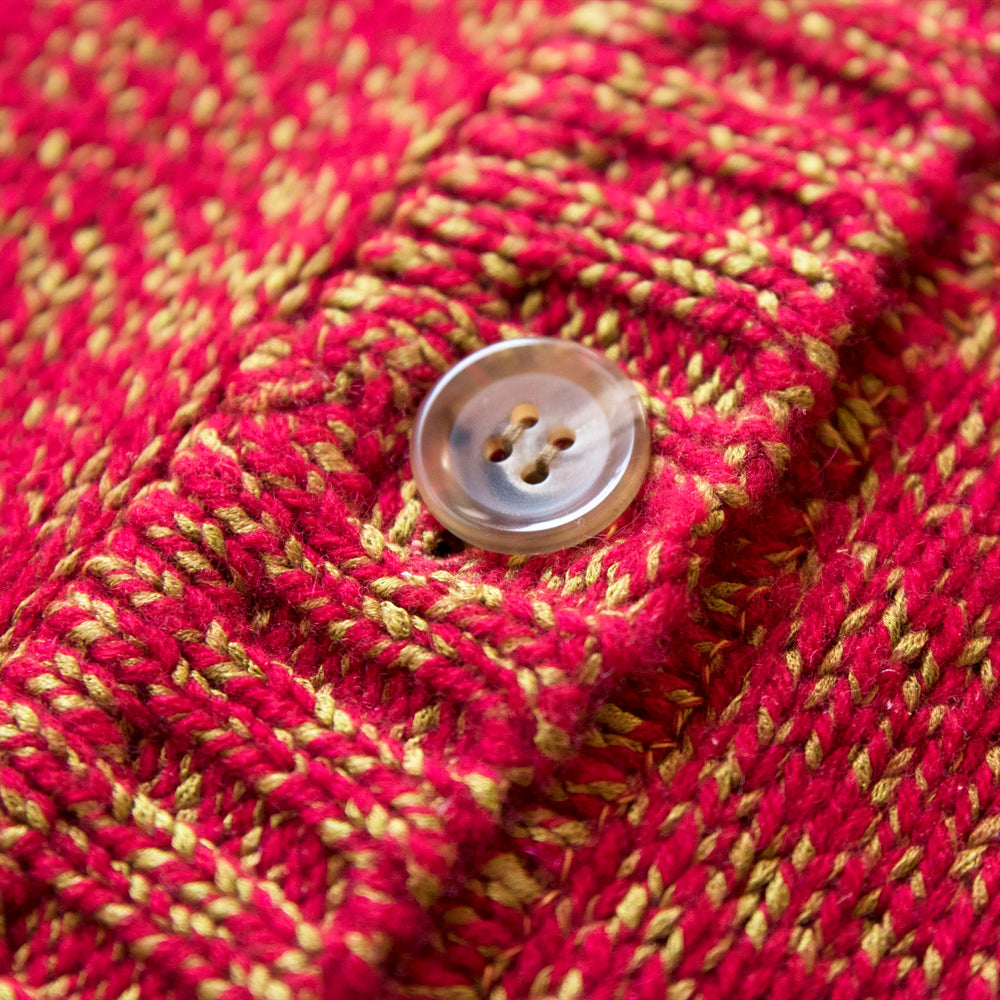 Cashmere & Silk Highest Quality Cardigan <Red>