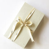Japanese paper gift box    White Plain with Pattern
